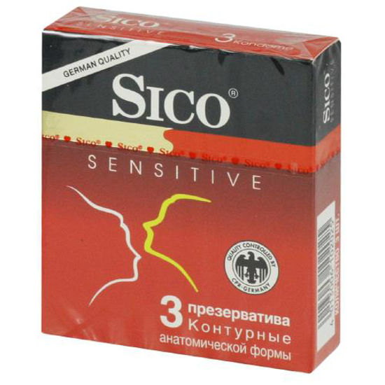 Презервативи Sico sensitive (Сіко Сенсетів) контурні зі змазкою №3